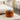 24.41" Orange Velvet Round Storage Ottoman