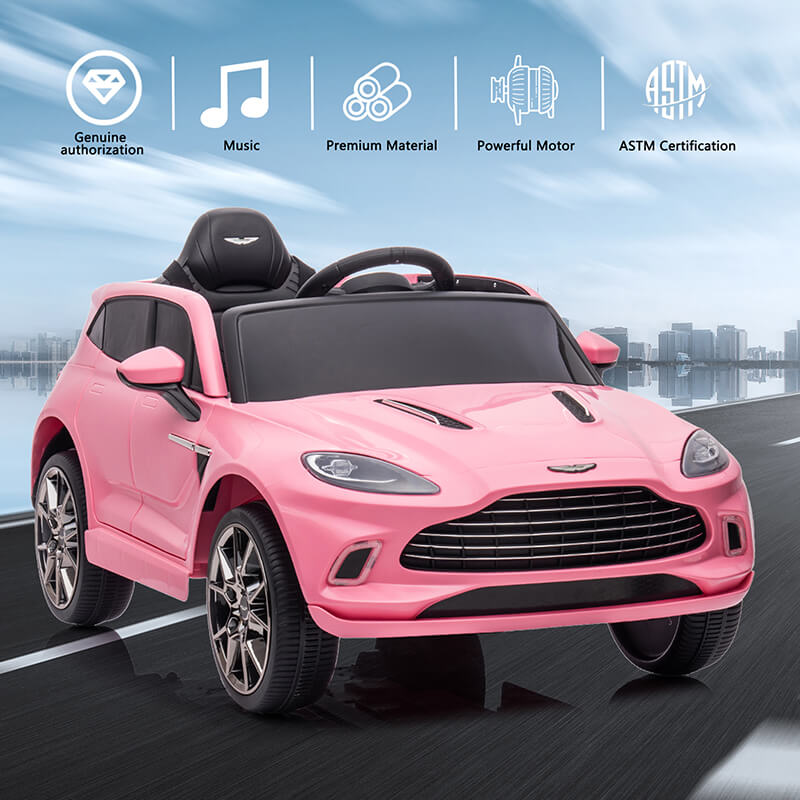 12V Pink Kids Ride on Car Aston Martin DBX Battery CharmyDecor 12v-pink-kids-ride-on-car-aston-martin-dbx-battery-charmydecor