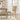 19" Natural Cane Wood Armless Dining Chair with Upholstered Seat