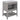 Grey Sleek Ceramic Sink Bathroom Vanity