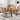 Natural Wood Wash Glass Dining Table