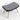 21.4" Wooden Black Step Ottoman Stool