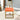 21.70" Orange Velvet Changing Stool