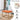 21.70" Orange Velvet Changing Stool