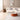 21 Contemporary Saddle Leather Drum-shaped Coffee Table with Brown Marble Top