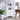 24" White Floor Wooden Corner Cabinet with Open Shelf & Doors