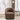 25" Brown Round Teddy Fabric Swivel Accent Barrel Chair With Black Base
