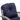 3 Piece Outdoor Furniture Set Image. Close up view of Swivel Patio Chair with soft navy blue covered cushions.