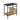 A dimension image of the 30" Metal Frame Single-sink Bathroom Vanity Storage with Open-shelves