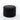 24.41" Black Boucle Round Storage Ottoman