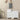 32" Wooden Shoe Cabinet with Doors and White Ottoman Bench