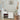 32" Wooden Shoe Cabinet with Doors and White Ottoman Bench