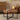 33.86" Retro Splicing Round Wood Coffee Table with Metal Cross Legs