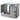Grey Bathroom Vanity with open drawers and doors - Charmydecor