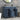 36" Modern Top-Sink Blue Bathroom Vanity Cabinet with 2 Soft Closing Doors and Drawers