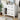 36" White Resin Single Sink Freestanding Bathroom Vanity with 4 Drawers and 2 Doors