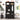 4-In-1 Black Entryway Storage Cabinet with Coat Hooks and Bench