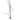 45" Modern Brushed Nickel Floor Mounted Bathtub Faucet with Hand Shower