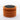24.41" Orange Velvet Round Storage Ottoman