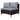 5-Piece Outdoor Half-Moon Brown Sofa Set