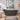 59" Modern Grey Acrylic Freestanding Bathtub with Brushed Nickel Drain and Minimalist Linear Design Overflow