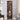 6-Tier Walnut Corner Curio Cabinet with Tempered Glass Door and Lights