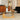 Glass and Wood Coffee table in Natural complementing a modern living room