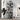 70" Black 6-Tier Ladder Bookshelf with Round Top Frame