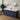 72" Dark Blue Double Bathroom Vanity with Marble Countertop and White Sinks