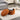 24.41" Orange Velvet Round Storage Ottoman