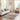 84" Modern Blue & Cream Tiled Border Area Rug