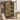 American Style Retro Solid Wood Arch 2-Glass Doors Bookcase