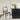 a boho dining chair image, with rattan inset back in a black finish