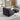 30" Black Fluffy Bean Bag Chair with Memory Foam and Ottoman