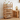 Boho Woven Rattan Storage Rack