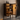 walnut wood minimalist wine cabinet