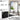 Glossy Black Decorative Square Corner Wall-mounted Rectangle Bathroom Vanity Mirror 40" x 30"