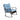 3 Piece Rocking Patio Set Image. Metal Patio Rocking Chair with Light Blue Cushion.
