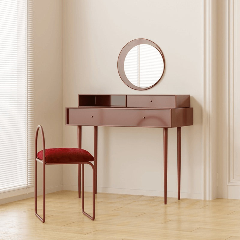 wood and metal dressing table Simple and Easy to Assemble Iron and Wood Combined Dressing Table