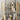 Modern 4-Tiers Standing Bookshelf in Gold with Glass Partition