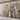 Modern 4-Tiers Standing Bookshelf in Gold with Glass Partition