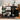 Modern Black Kitchen Cart Cabinet with Side Storage Shelves