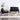 Modern Black PU-Leather Metal Frame Two-seater Sofa