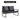 A dimension Image of Modern Black PU-Leather Metal Frame Two-seater Sofa