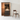 Modern Black Walnut Bar Cabinet with Glass Door