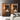 Modern Black Walnut Bar Cabinet with Glass Door