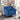 Modern Blue Tufted Barrel Club Accent Chair with Wooden Legs