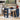 Blue Kitchen Island with bar stools - Charmydecor