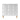 Modern White Rubrix 3-drawer Chest in a white background
