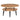 Oak brown Wood Oval Coffee table with Open Shelf and Black Metal Frame